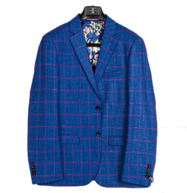 SOUL OF LONDON SPORT COAT - COBALT WINDOW PANE SOUL OF LONDON SPORT COAT - COBALT WINDOW PANE