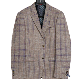 SOUL OF LONDON SPORT COAT - BROWN PLAID