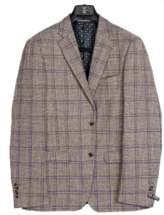 SOUL OF LONDON SPORT COAT - BROWN PLAID