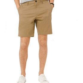 Michael Kors Washed Cotton Shorts- Khaki