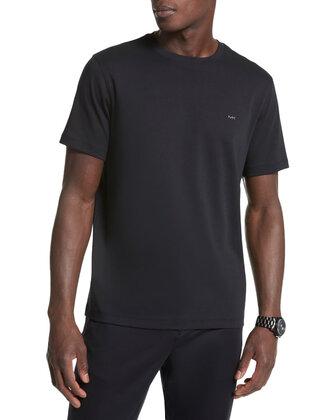 Michael Kors Liquid Crew Neck Jersey - Black