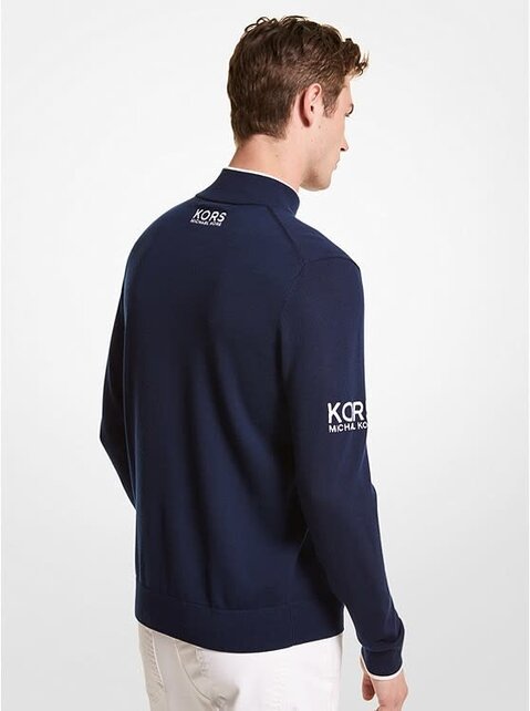 Michael Kors Golf Quarter-Zip Sweater - Dark Midnight