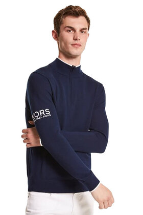 Michael Kors Golf Quarter-Zip Sweater - Dark Midnight