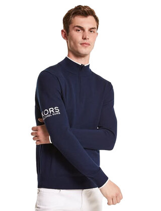 Michael Kors Golf Quarter-Zip Sweater - Dark Midnight