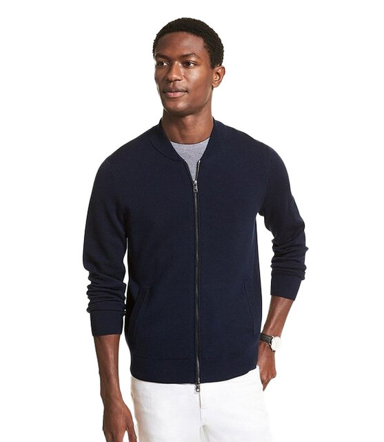 MICHAEL KORS MERINO BASEBALL COLLAR FULL ZIP MICHAEL KORS MERINO BASEBALL COLLAR FULL ZIP