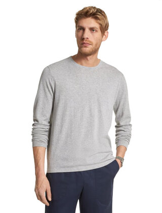 Michael Kors Cotton Jersey Crewneck Sweater - Heather Grey