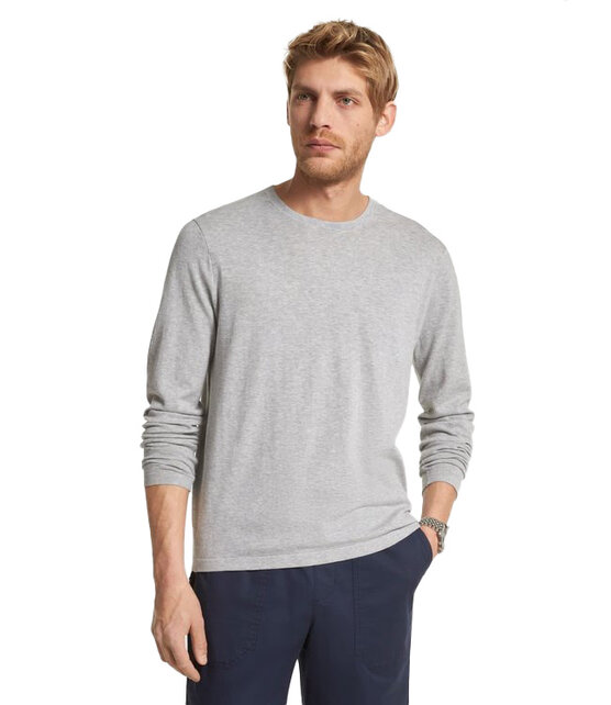 Michael Kors Cotton Jersey Crewneck Sweater - Heather Grey Michael Kors Cotton Jersey Crewneck Sweater - Heather Grey