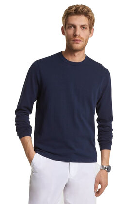Michael Kors Cotton Jersey Crewneck Sweater - Midnight