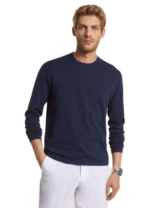 Michael Kors Cotton Jersey Crewneck Sweater - Midnight