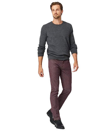 MAVI Jake Slim Leg Jeans - Burgundy Feather Tweed