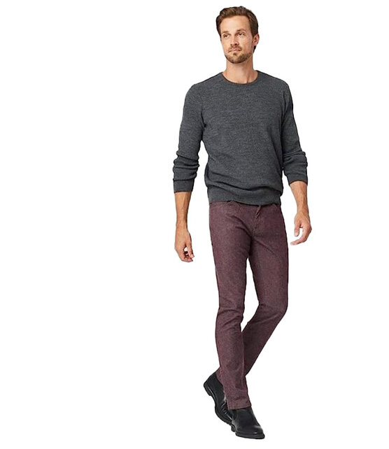 MAVI Jake Slim Leg Jeans - Burgundy Feather Tweed