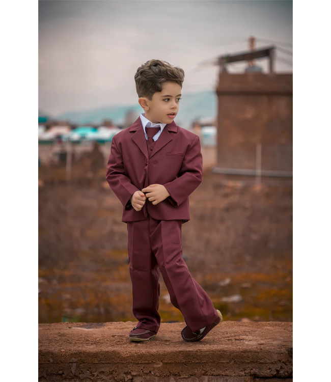 Peanut Butter Peanut Butter Joey Boy's Suit - Burgundy