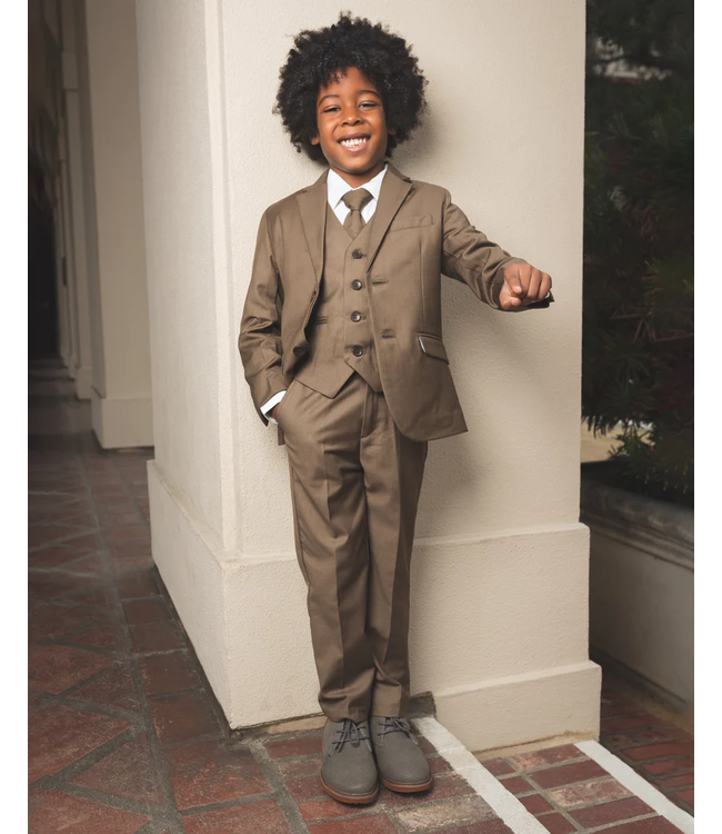 Peanut Butter Peanut Butter 007 Boy's Suit - Mocha