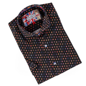 7 Downie St. Short Sleeve Pattern Dress Shirt - Multi