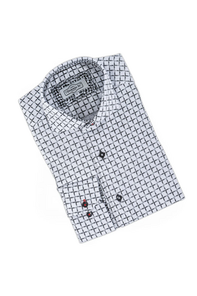 7 Downie St. Check Pattern Dress Shirt - 6013