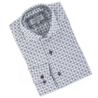 7 Downie St. Check Pattern Dress Shirt - 6013