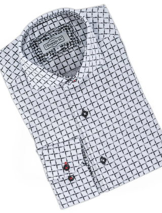 7 Downie St. Check Pattern Dress Shirt - 6013
