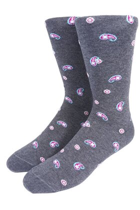 Collins Clothiers Small Paisley Socks - Black