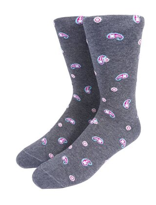 Collins Clothiers Small Paisley Socks - Black