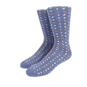 Collins Clothiers Polka Dot Socks - Multi Denim