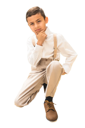 Peanut Butter Boy's Barn Wedding Set - Sand