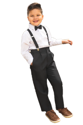 Peanut Butter Boy's Barn Wedding Set - Black