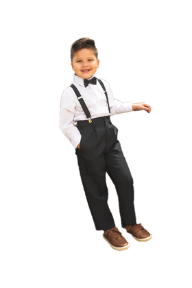 Peanut Butter Boy's Barn Wedding Set - Black