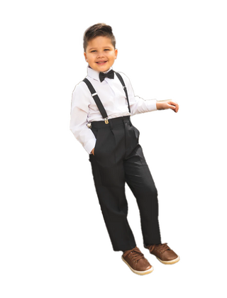 Peanut Butter Boy's Barn Wedding Set - Black