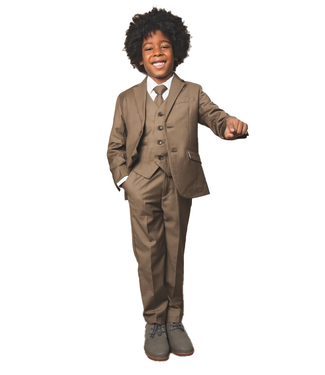 Peanut Butter Peanut Butter 007 Boy's Suit - Mocha