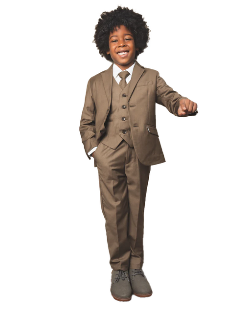 Peanut Butter 007 Boy's Suit - Mocha