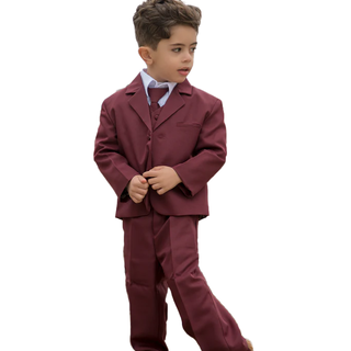 Peanut Butter Joey Boy's Suit - Burgundy