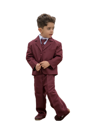 Peanut Butter Joey Boy's Suit - Burgundy