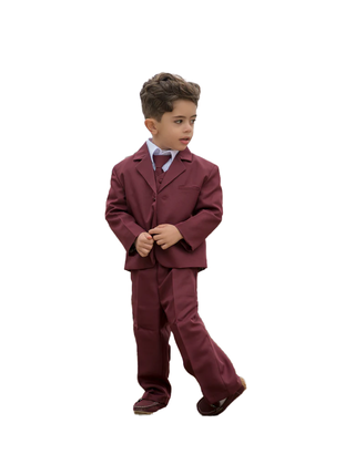 Peanut Butter Joey Boy's Suit - Burgundy