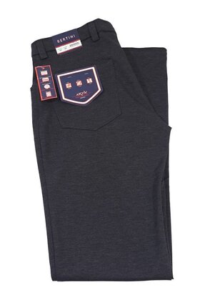 Bertini Vertical Knit Five Pocket Pants - Charcoal Mix - 018