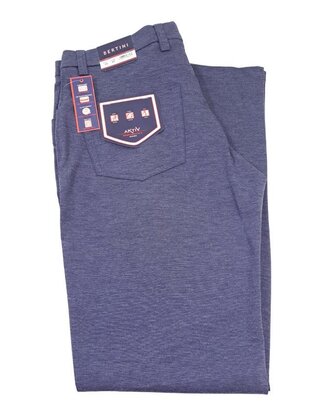 Bertini Vertical Knit Five Pocket Pants - Navy - 410