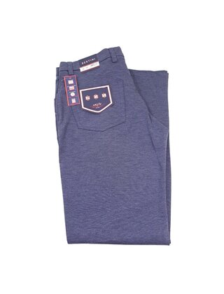 Bertini Vertical Knit Five Pocket Pants - Navy - 410