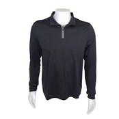 Michael Kors Golf Logo Stretch Knit Quarter-Zip - Black