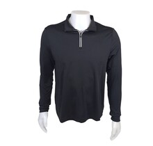 Michael Kors Golf Logo Stretch Knit Quarter-Zip - Black