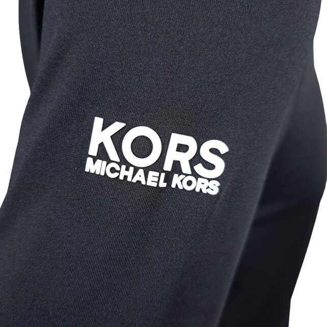 Michael Kors Golf Logo Stretch Knit Quarter-Zip - Black