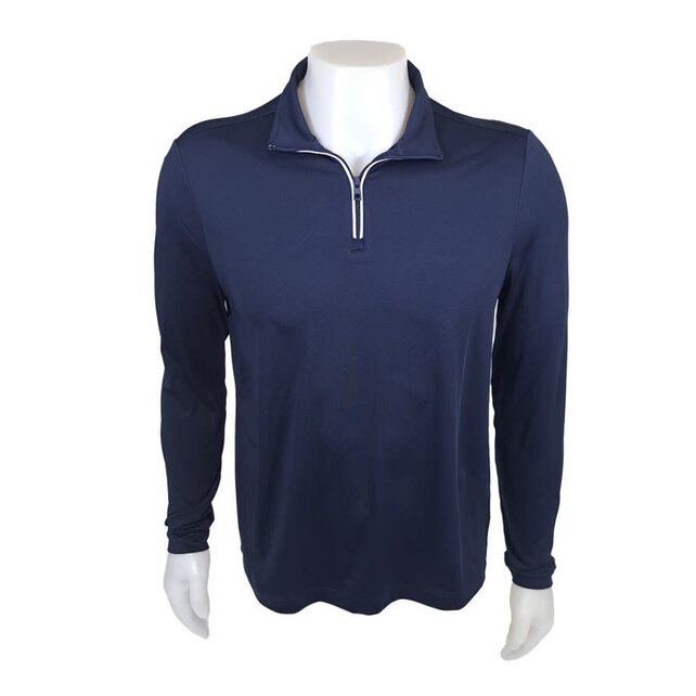 Michael Kors Golf Logo Stretch Knit Quarter-Zip - Midnight