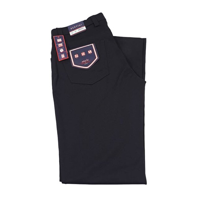 Bertini Vertical Knit Five Pocket Pants - Black