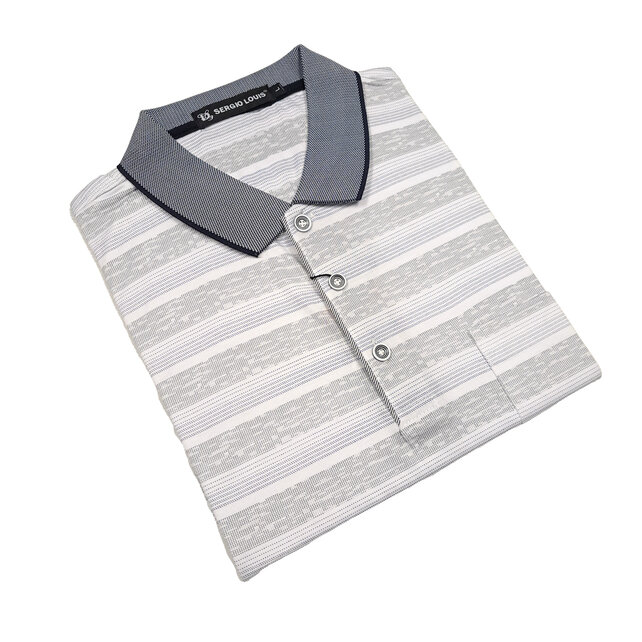 Sergio Louis Striped Polo - Black/Blue Sergio Louis Striped Polo - Black/Blue