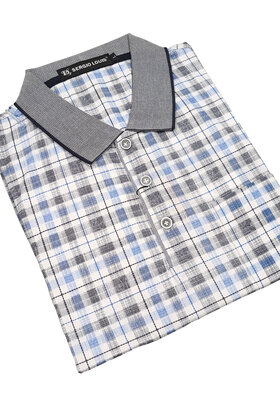 Sergio Louis Glencheck Polo - Black/Blue