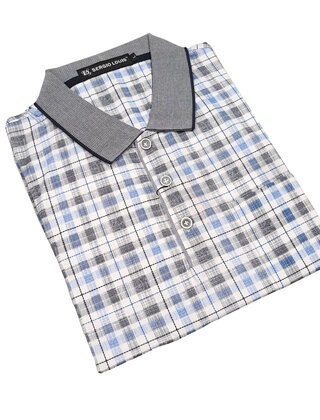 Sergio Louis Glencheck Polo - Black/Blue