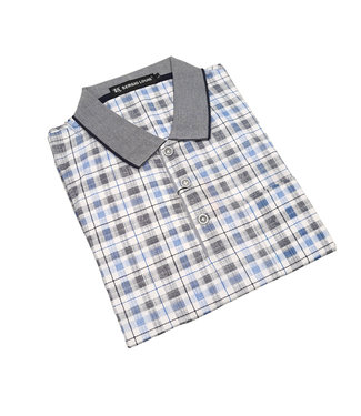 Sergio Louis Glencheck Polo - Black/Blue