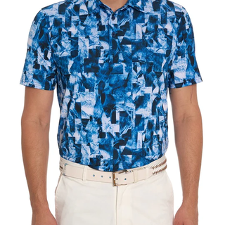 Robert Graham Tetris Blocks Polo - Blue