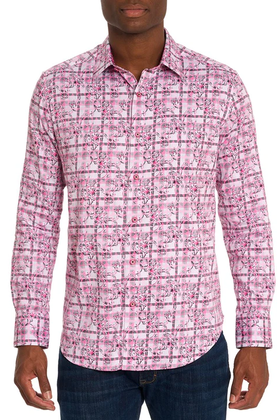 Robert Graham Vine Dress Shirt - Magenta