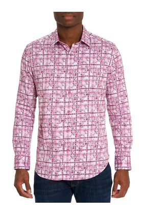 Robert Graham Vine Dress Shirt - Magenta