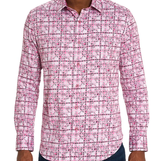 Robert Graham Vine Dress Shirt - Magenta
