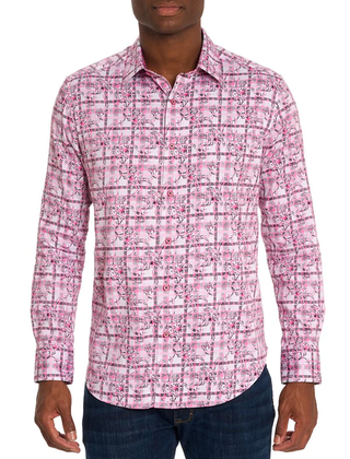 Robert Graham Vine Dress Shirt - Magenta